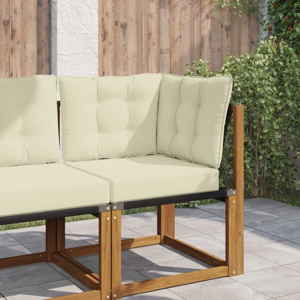 vidaXL Възглавница за диван на открито 3 pcs Крем Полиестер