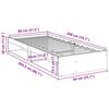 vidaXL Дневно легло без матрак, 80x200 см, борово дърво масив