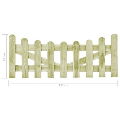 vidaXL Градински порти, 2 бр, импрегниран бор, 150x60 см