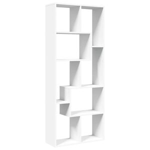 vidaXL Разделител за стая / библиотека, бял, 67x25x161,5 см