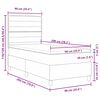 vidaXL Легло с пружинирана основа с матрак Таупе 90 x 200 cm текстил