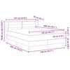 vidaXL Легло с пружинирана основа Тъмен кафяв 140 x 200 cm текстил
