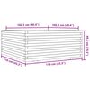 vidaXL Градинска кашпа 110x110x49,5 см масивна борова дървесина