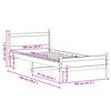 vidaXL Рамка за легло без матрак, восъчнокафяв, 100x200 см, бор масив