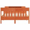 vidaXL Легло с етажерка за книги, без матрак, 120x190 см, бор масив