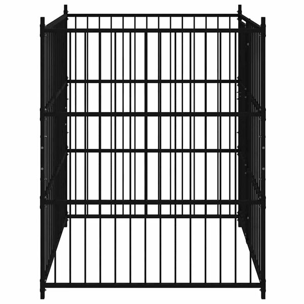 vidaXL Външна клетка за кучета, 150x150x185 см