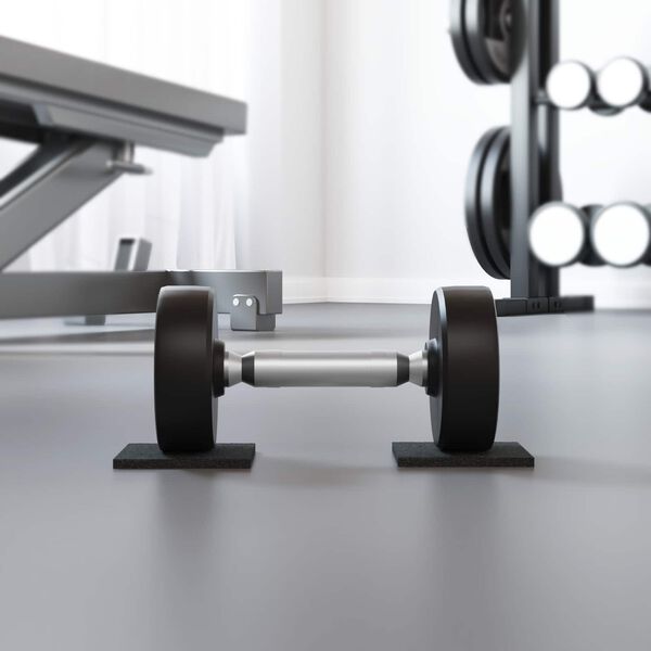 vidaXL Подложка от гумена гранулат Черен 9 x 9 x 0,6 см Каучук