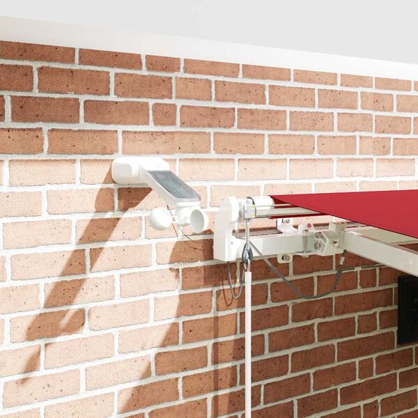 vidaXL Сгъваем навес Червено 450 &times; 300 cm Полиестер и метал