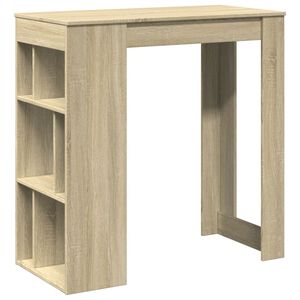 vidaXL Бар маса с рафтове дъб сонома 102x50x103,5 см инженерно дърво