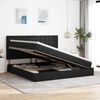 vidaXL Легло с място за съхранение и матрак Черно 200 x 200 cm