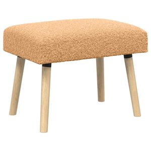 vidaXL Пейка Едноцветен Бежово 60 x 40 x 45 см Букле