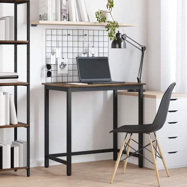 vidaXL Маса Димян дъб 100 x 50 x 76,5 см Инженерна дървесина и стомана