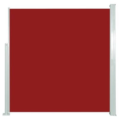 vidaXL Прибираща се дворна странична тента, 140x300 см, червена