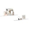 vidaXL Стенен рафт 2 pcs Бял мрамор 115 x 9 x 3 cm Инженерно дърво