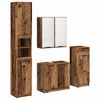 vidaXL Комплект мебели за баня 4 бр. Старо дърво 64,5 x 33,5 x 59 см