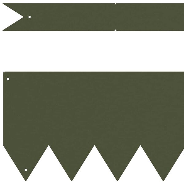 vidaXL Ограда за трева 10 pcs Маслинено зелено 100 x 0.05 x 20 см