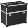 vidaXL Кутия за инструменти 38x22,5x34 см черен алуминий