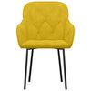 vidaXL Трапезни столове, 2 бр, жълти, кадифе