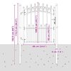 vidaXL Оградна порта Emmen с шипове, стомана, 104x109,5 см, черна