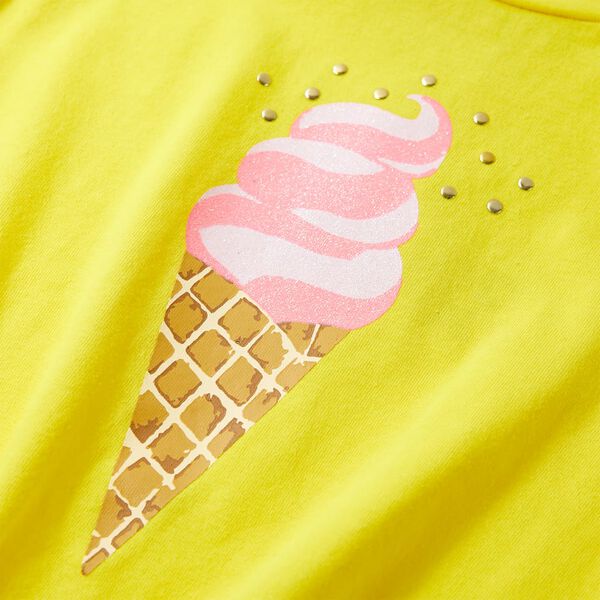 Детска тениска, жълта, 140