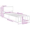 vidaXL Рамка за легло с рафт Кафяв дъб 100 x 200 cm Инженерно дърво