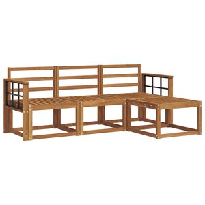 vidaXL Комплект дивани за открито 4 pcs Естествен