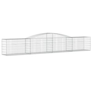 vidaXL Дъговидна габионна кошница 400x50x60/80 см поцинковано желязо