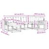 vidaXL Комплект дивани за открито 6 pcs Естествено и черно