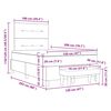 vidaXL Легло с пружинирана основа Тъмен зелен 120 x 200 cm Кадифе