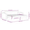 vidaXL Канапе с изтеглящо легло и матрак кремаво 90x200 см плат