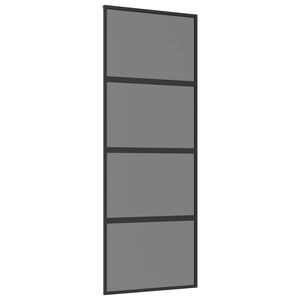vidaXL Преплъзваща се врата 76 x 205 cm Закалено стъкло и алуминий
