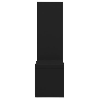 vidaXL Стенни рафтове, 2 бр, черни, 50x15x50 см, ПДЧ