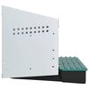 vidaXL Кутия за пилета с 3 отделения, за стенен монтаж, поцинкована стомана