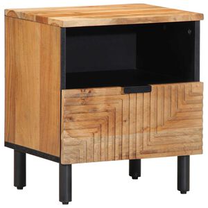 vidaXL Нощно шкафче 40x33x46 см, масивна акация