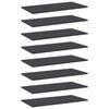 vidaXL Рафтове за етажерка, 8 бр, сиви, 80x40x1,5 см, ПДЧ