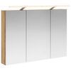 vidaXL Шкаф с огледало за баня Дъб Артизан 100 x 14,5 x 70 см