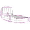 vidaXL Рамка за легло без матрак Hanko, таупе, 80x200 см, плат