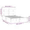 vidaXL Рамка за легло, черна, дърво масив, 200x200 см