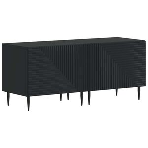 vidaXL ТВ шкаф Черно Инженерна дървесина
