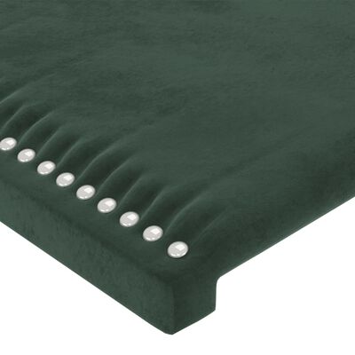 vidaXL Горна табла за легло, 2 бр, тъмнозелена, 100x5x78/88 см, кадифе