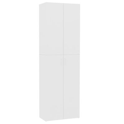 vidaXL Офис шкаф, бял, 60x32x190 см, ПДЧ