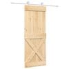 vidaXL Преплъзваща се врата 80 x 210 cm Естествено и бяло