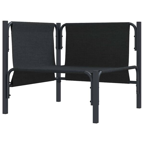 vidaXL Мебели за открито с възглавница с възглавница Антрацит Стомана