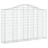 vidaXL Дъговидна габионна кошница 200x30x120/140 см поцинковано желязо