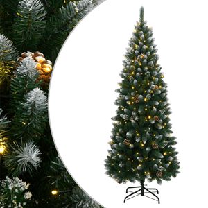 vidaXL Изкуствена коледна елха, 150 LED, 120 см