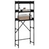 vidaXL Етажерка за перална машина с рафт Черно 0ak 67 x 25 x 163 см