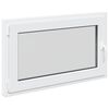 vidaXL Прозорец за мазе RISOR 100 x 70 cm PVC и стъкло Бяло