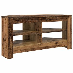 vidaXL Ъгловшкафзателевизор 102 x 40,5 x 45 см Старо дърво