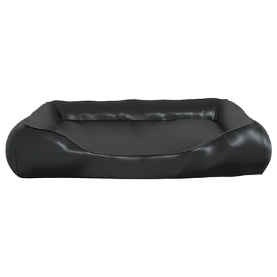 vidaXL Кучешко легло, черно, 80x68x23 см, изкуствена кожа