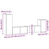 vidaXL Комплект ТВ шкафове от 4 части, инженерно дърво, бял гланц